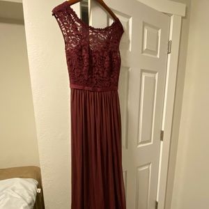 David’s Bridal Wine Dress